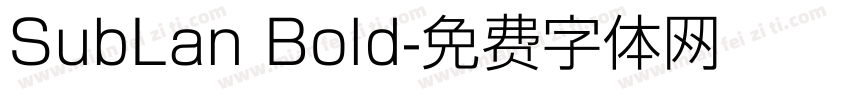 SubLan Bold字体转换